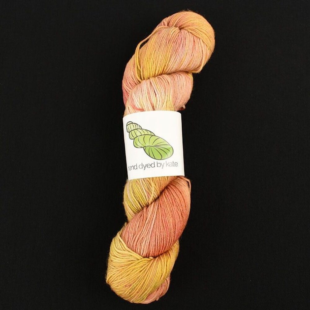 Hand Dyed By Kate Yarn Sock Weight Merino Nylon Blend Orchard